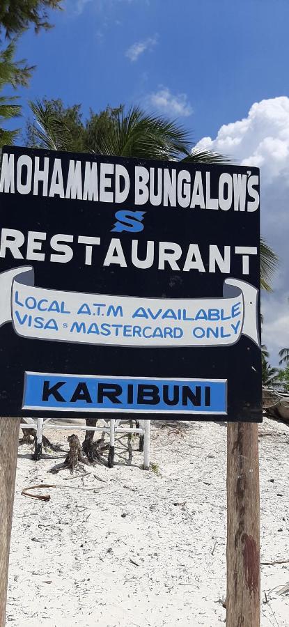 Mohammed Bungalows And Restaurant Matemwe  Buitenkant foto